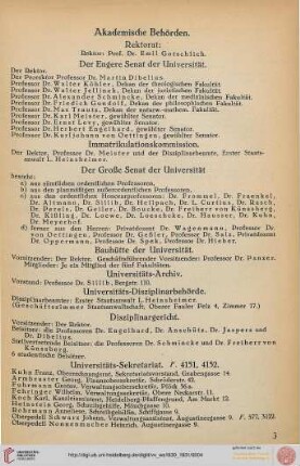 [Personalverzeichnis für das Sommerhalbjahr 1930]