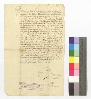 Martin Brinckhlin zu Appenweier verkauft der Pfarrei Appenweier eine halbe Tauwen Matten zu Appenweier um 40 Gulden.