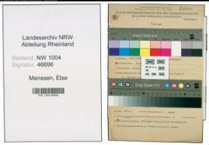 Entnazifizierung Else Menssen , geb. 29.07.1906 ()