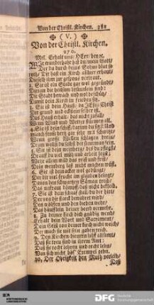 (V.) Von der Christl. Kirchen.