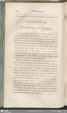Chapitre XI. De l'Aberration de la Lumière