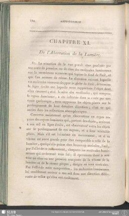 Chapitre XI. De l'Aberration de la Lumière