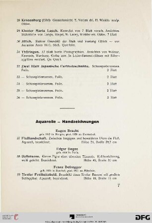 Aquarelle – Handzeichnungen (Nr. 37-42)