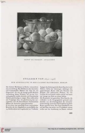 42: Stilleben von 1850-1926 : zur Ausstellung in der Galerie Matthiesen, Berlin