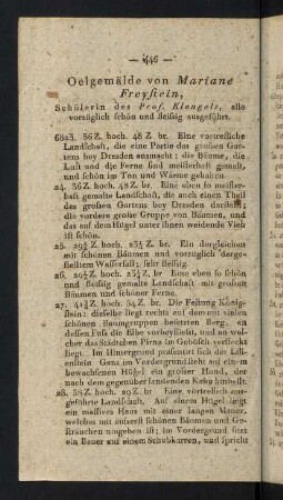 446-458, Oelgemälde von Marianne Freystein. - Oelgemälde von verschiedenen Meistern.