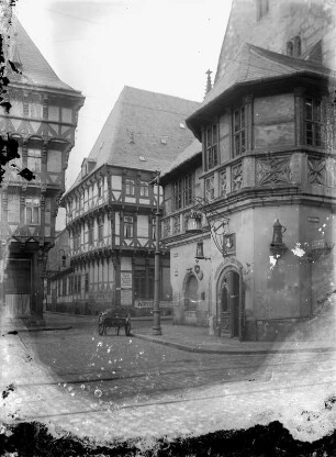 Halberstadt : Halberstadt. Rathaus, Giebelseite am Fischmarkt. Blick von Norden
