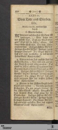 XXXVIII. Vom Todt und Sterben.
