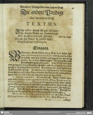 Die andere Predigt über den andern Verß