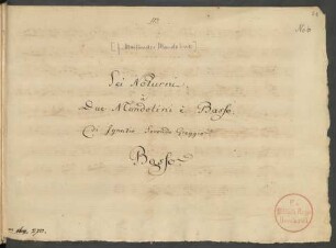 6 Nocturnes; mandoline (2), b; C-Dur