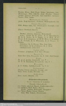 Häuserbuch : Einwohner-Verzeichnis