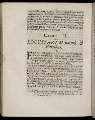 Caput II. De Locustarum natura & Partibus.
