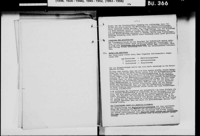 Protokolle der Unterausschüsse des Bundestags-Ausschusses für den Lastenausgleich