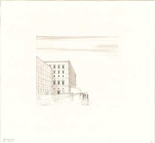 Fick, Roderich; Linz an der Donau (Österreich); Hotel Donauhof - Ansicht Ufer (Perspektive)