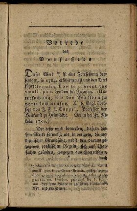 Vorrede des Verfassers.
