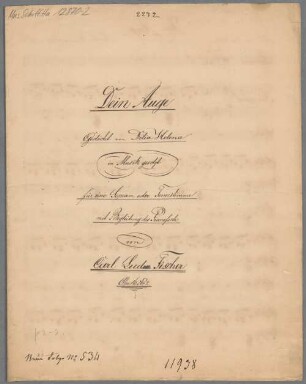 Dein Auge; B; S (T), pf; op. 16/2 - BSB Mus.Schott.Ha 12870-2