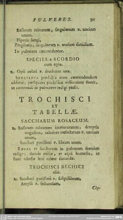 Trochisci Et Tabellae
