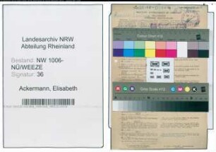 Entnazifizierung Elisabeth Ackermann , geb. 09.01.1899 (Dentistin)