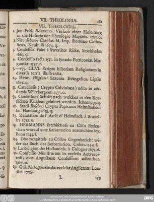 VII. Theologia.