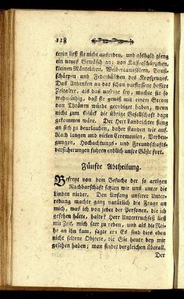 Fünfte Abtheilung. - Neunte Abtheilung.