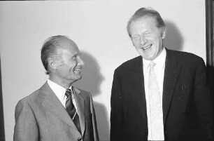 Freiburg: Rathaus: Antrittsbesuch bei Oberbürgermeister Keidel; Magnifizenz Prof. Dr. Helmut Engler