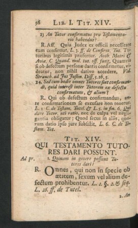 Tit. XIV. Qui Testamento Tutores Dari Possunt