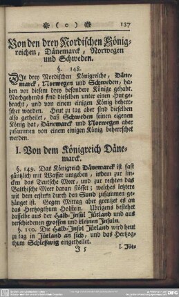 Von dem drey nordischen Königreichen, Dänemarck, Norwegen und Schweden