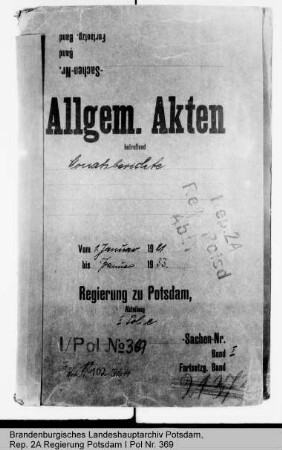 Monatsberichte der Schutzpolizei. Allgemeines