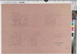 Warendorf (Warendorf) Gymnasium Laurentianum Direktorenwohnung Bestandszeichnung Ansichten 1955/59 1 : 100 58,5 x 83 Pause Staatshochbauamt Beckum Regierung Münster Nr. 34093