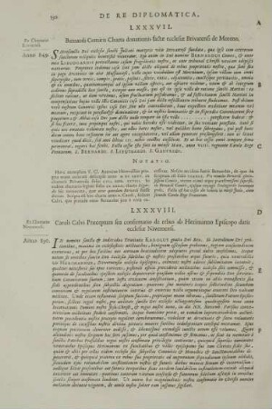 LXXXVIII. Caroli Calvi Praeceptum seu confirmatio de rebus ab Herimanno Episcopo datis ecclesiae Nivernensi.