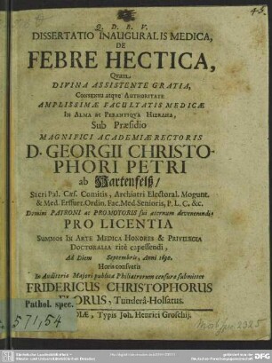 De febre hectica