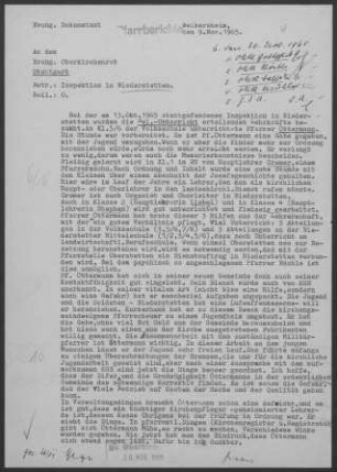 Niederstetten-Sichertshausen: Inspektionsbericht 1965