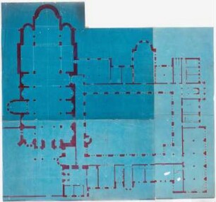 Benediktinerabtei St. Mauritius, Clerf (Clervaux): Grundriss Erdgeschoss (1:100)