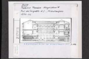 Rom: Palazzo Farnese, Längsschnitt. Antonio da Sangallo, Michelangelo