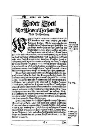 Ander Theil Der Newen Persianischen Reise Beschreibung