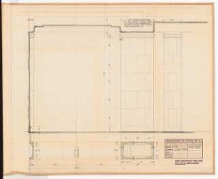 Reichsluftfahrtministerium, Berlin: Treppe V2/V4: Wandgestaltung (Stützen), Details 1:10