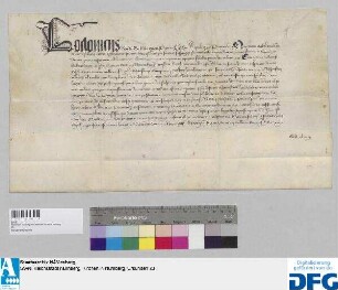 Ludwig, Herzog von Teck, Patriarch von Aquileja, erteilt einen 40tägigen Ablass den Besuchern der Freitagsgottesdienste ("Tenebrae").