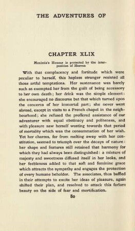 Chapter XLX. Monimia's honour is protected by the interposition of heaven