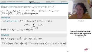 Complexity of Gröbner bases computations and applications to cryptography - lecture 2