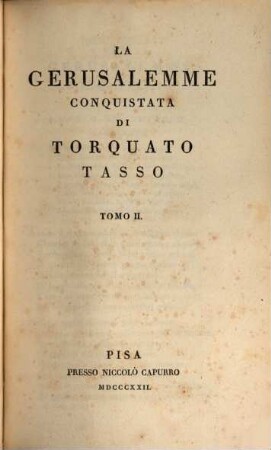 La Gerusalemme conquistata, 2