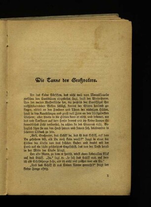 Die Tanne des Großvaters.