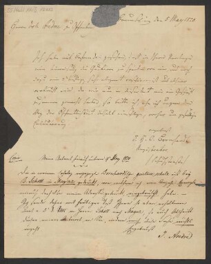 Brief an Johann Anton André und Johann André  : 05.05.1820