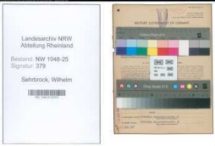 Entnazifizierung Wilhelm Sehrbrock , geb. 03.07.1900 (Elektriker)