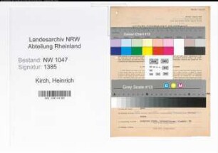Entnazifizierung Heinrich Kirch , geb. 02.05.1901 (Arbeiter)