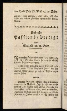 120-137, Siebende Passions-Predigt