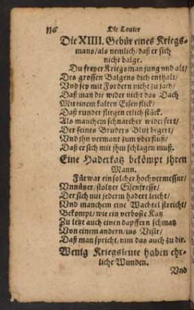Die XIIII. Gebür eines Kriegsmans ...