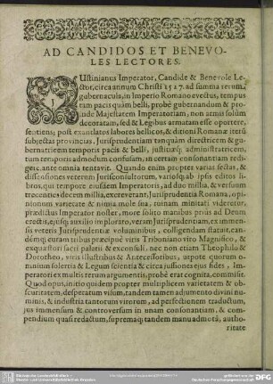 Ad Candidos Et Benevoles Lectores