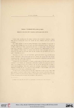 Casse e frammenti del primo gruppo