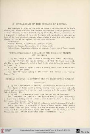 2. Catalogue of the coinage of Bostra