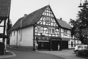 Wohnhaus, Fachwerk; Biebergemünd, Mühlstraße 1