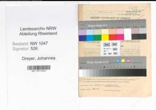 Entnazifizierung Johannes Dreyer , geb. 16.09.1893 (Polizeibeamter)